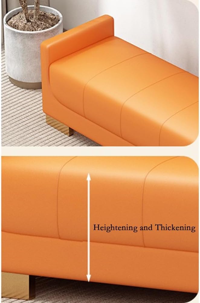 Nordic Style Fabric Storage Ottoman Stool | Minimalist Upholstered Footrest Bench for Bedroom, Living Room, Entryway & Home Décor Seating