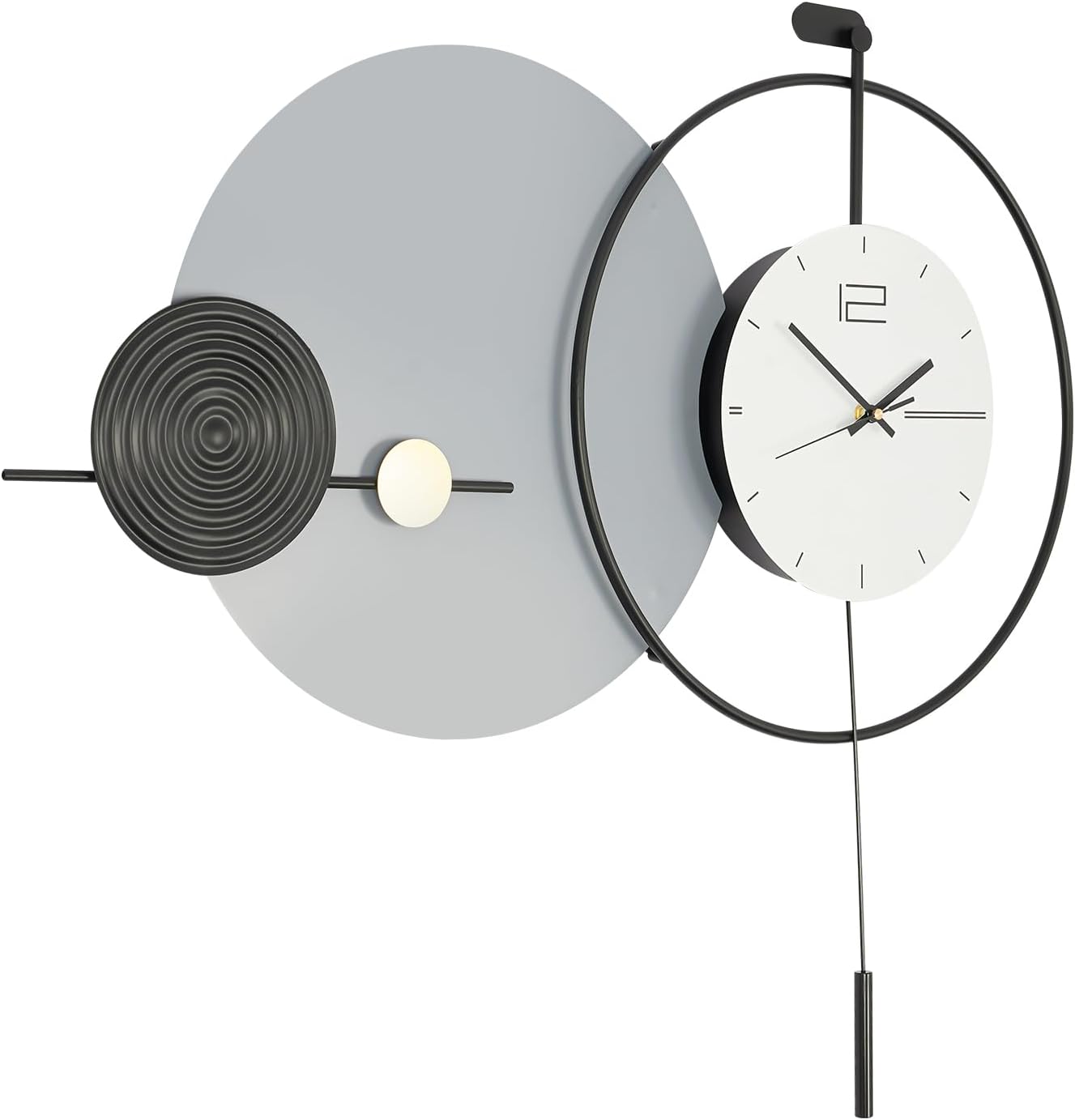 Large Modern Minimalist Wall Clock | Silent Non-Ticking Decorative Wall Clock for Living Room, Bedroom, Office & Home Décor