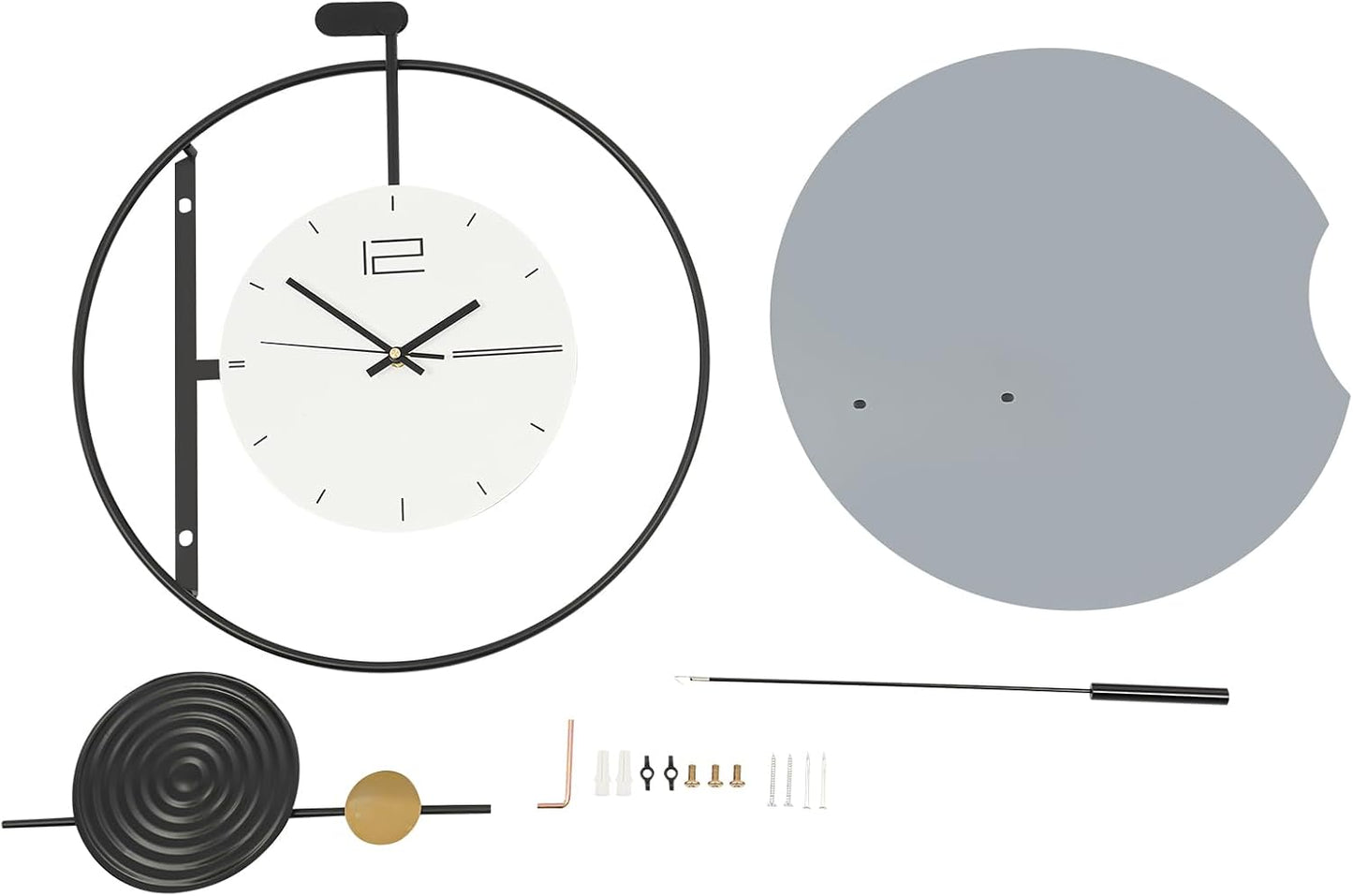 Large Modern Minimalist Wall Clock | Silent Non-Ticking Decorative Wall Clock for Living Room, Bedroom, Office & Home Décor