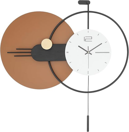 Large Modern Minimalist Wall Clock | Silent Non-Ticking Decorative Wall Clock for Living Room, Bedroom, Office & Home Décor