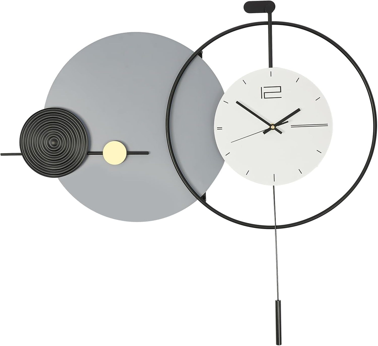 Large Modern Minimalist Wall Clock | Silent Non-Ticking Decorative Wall Clock for Living Room, Bedroom, Office & Home Décor