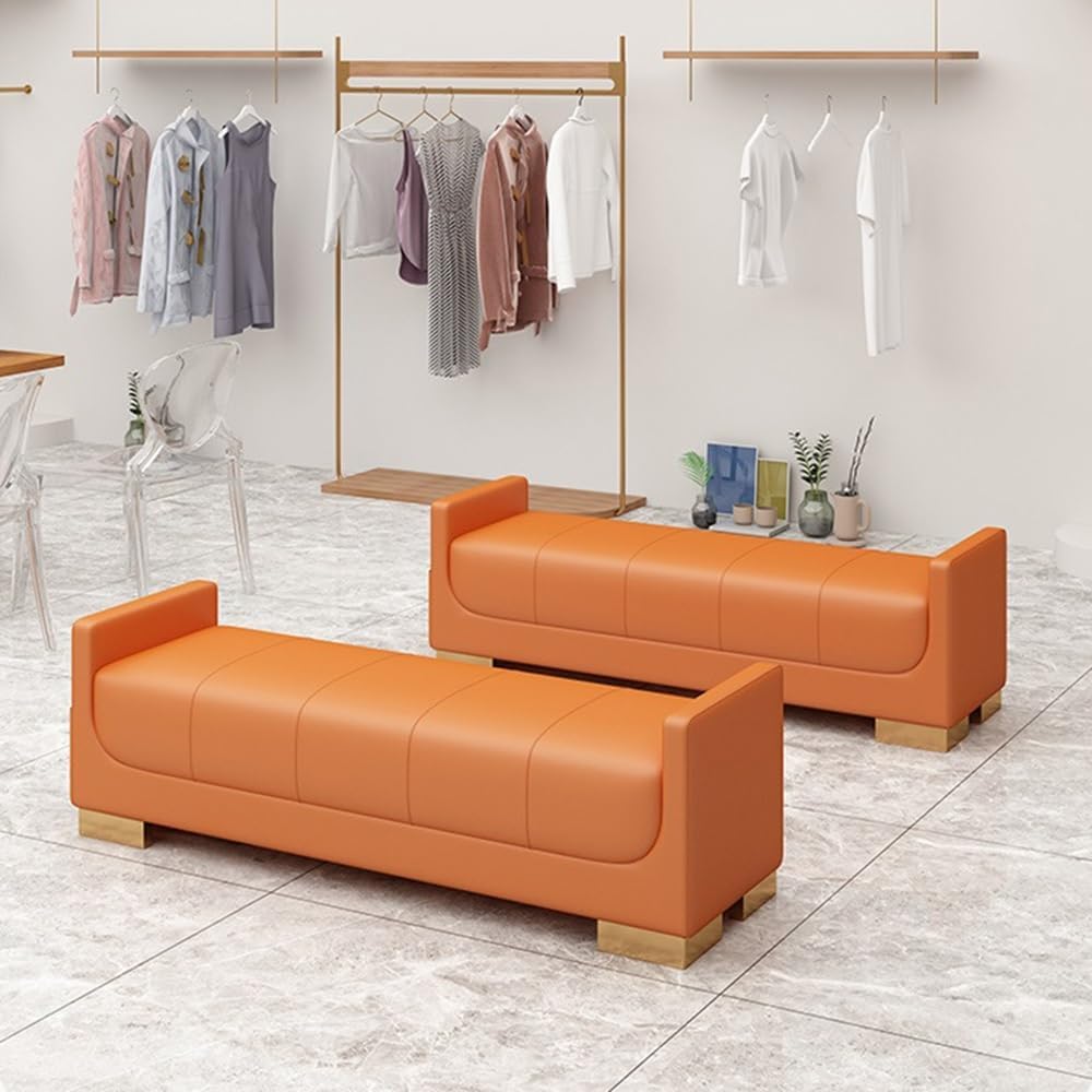Nordic Style Fabric Storage Ottoman Stool | Minimalist Upholstered Footrest Bench for Bedroom, Living Room, Entryway & Home Décor Seating