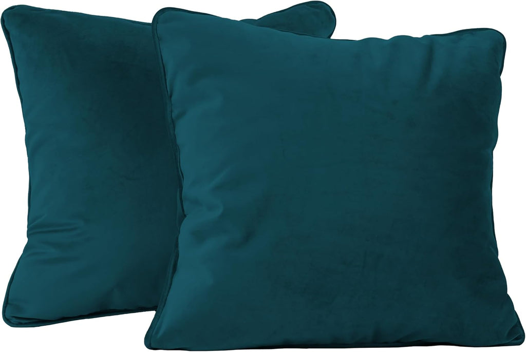 Velvet Square Throw Pillow Cover | Soft Decorative Cushion for Sofa, Bed, Couch & Home Living Room Décor Accent Pillow