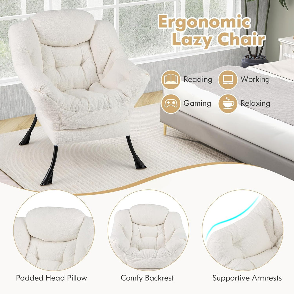 Modern Upholstered Accent Armchair with Storage | Comfortable Single Sofa Chair for Living Room, Bedroom, Reading Corner & Small Spaces