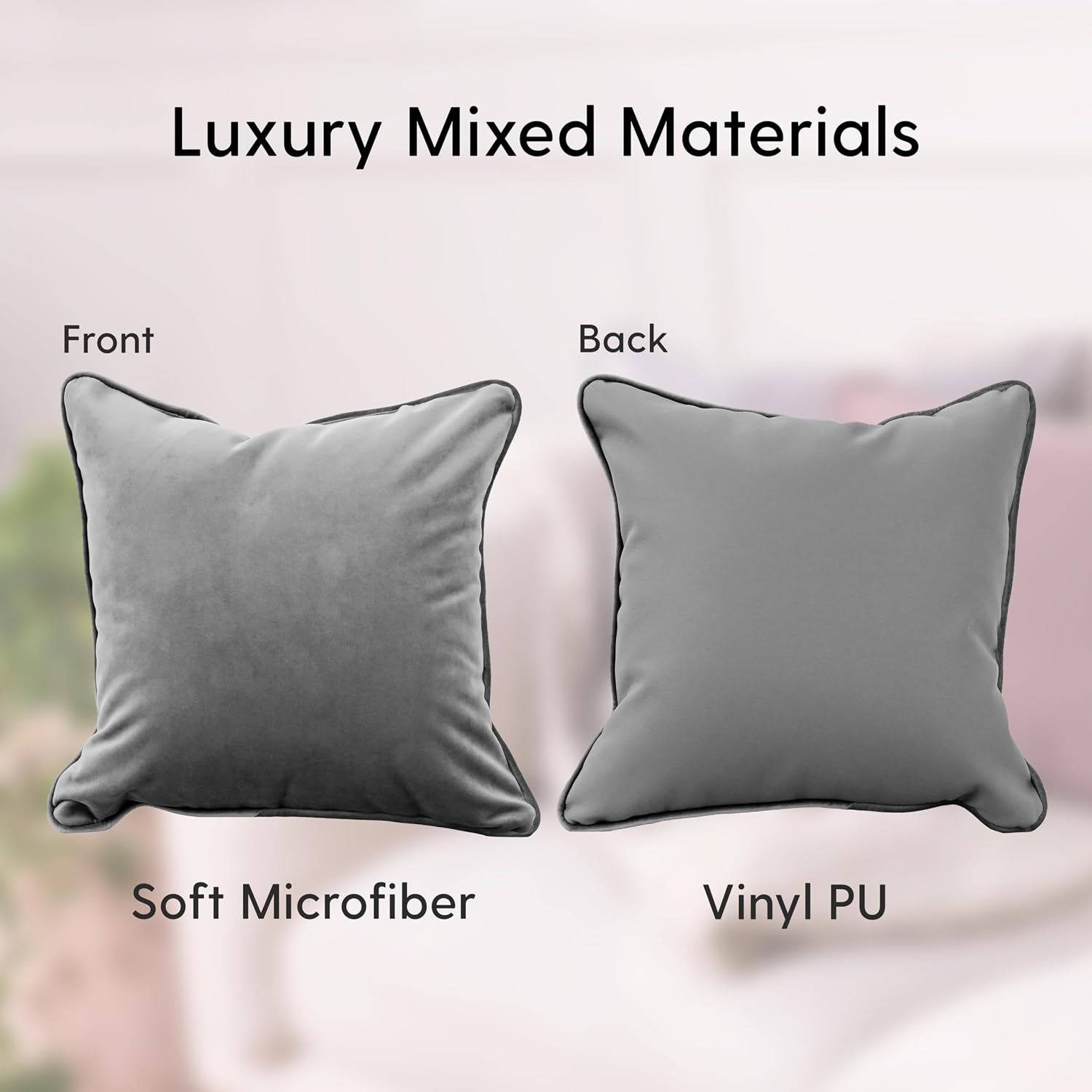 Velvet Square Throw Pillow Cover | Soft Decorative Cushion for Sofa, Bed, Couch & Home Living Room Décor Accent Pillow
