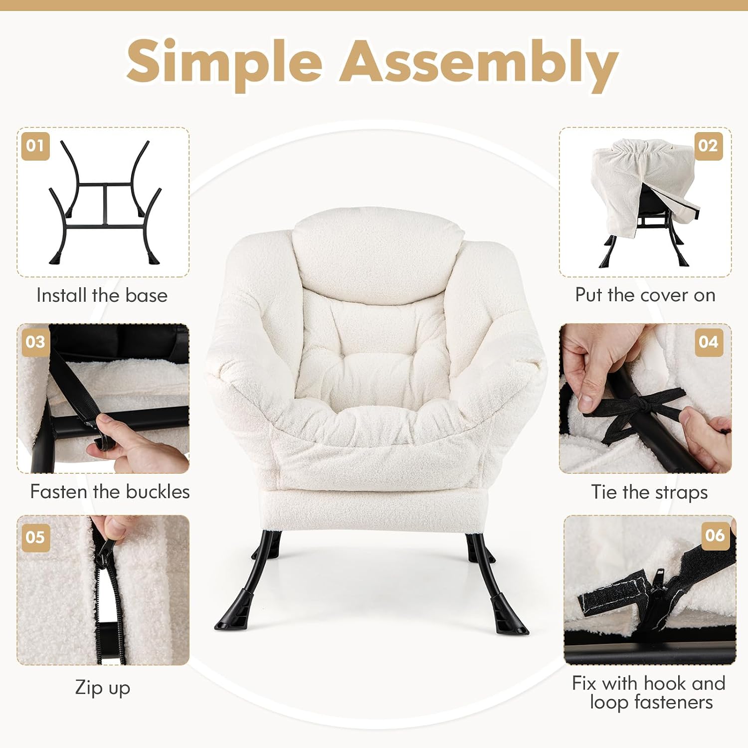 Modern Upholstered Accent Armchair with Storage | Comfortable Single Sofa Chair for Living Room, Bedroom, Reading Corner & Small Spaces