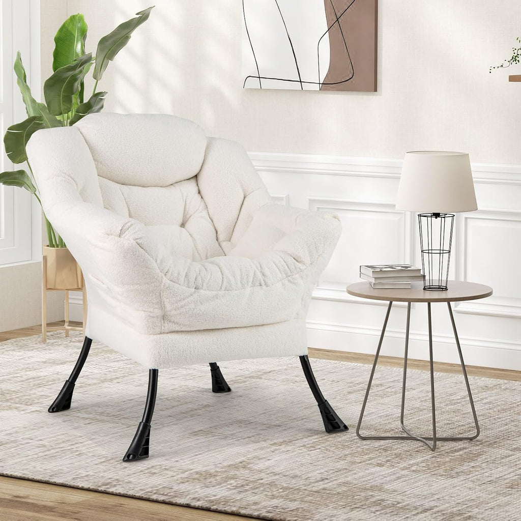 Modern Upholstered Accent Armchair with Storage | Comfortable Single Sofa Chair for Living Room, Bedroom, Reading Corner & Small Spaces