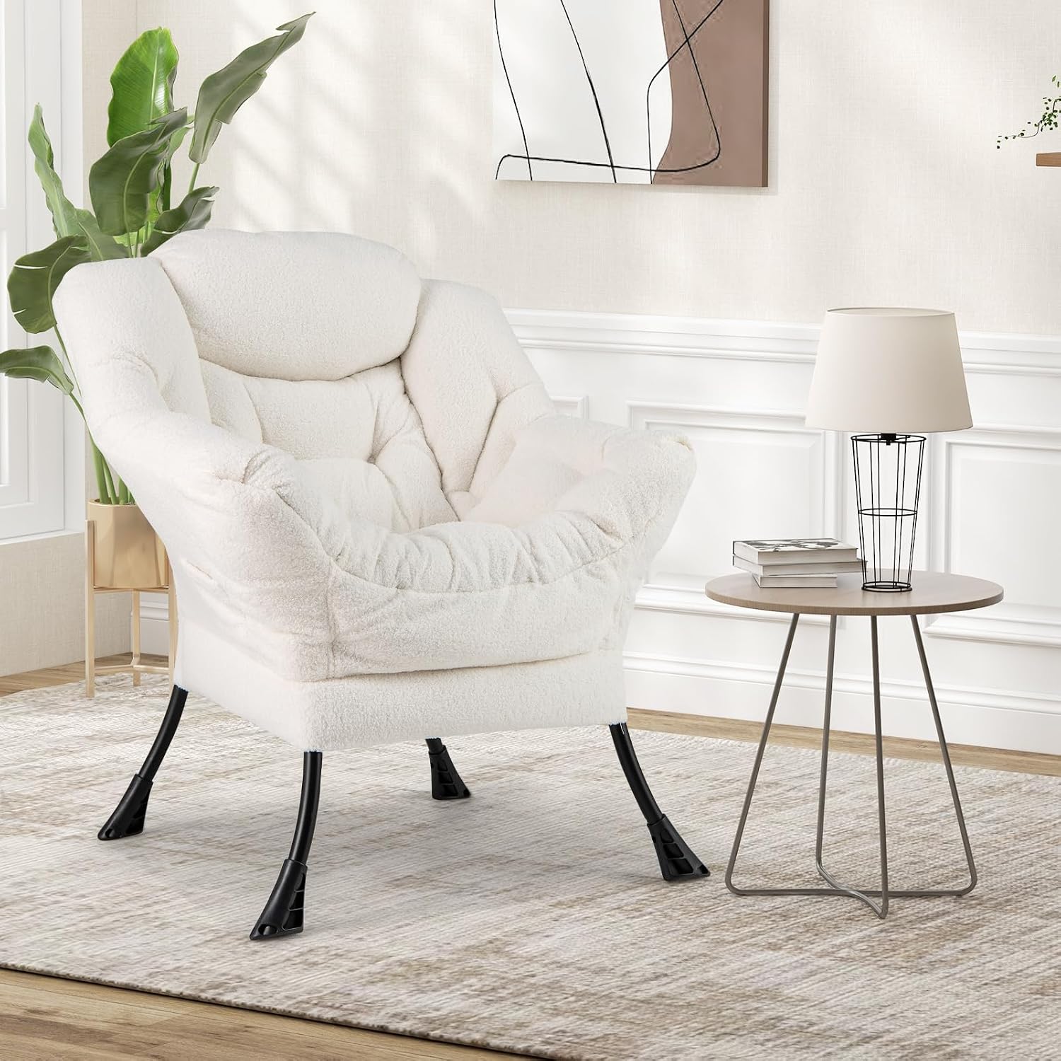 Modern Upholstered Accent Armchair with Storage | Comfortable Single Sofa Chair for Living Room, Bedroom, Reading Corner & Small Spaces