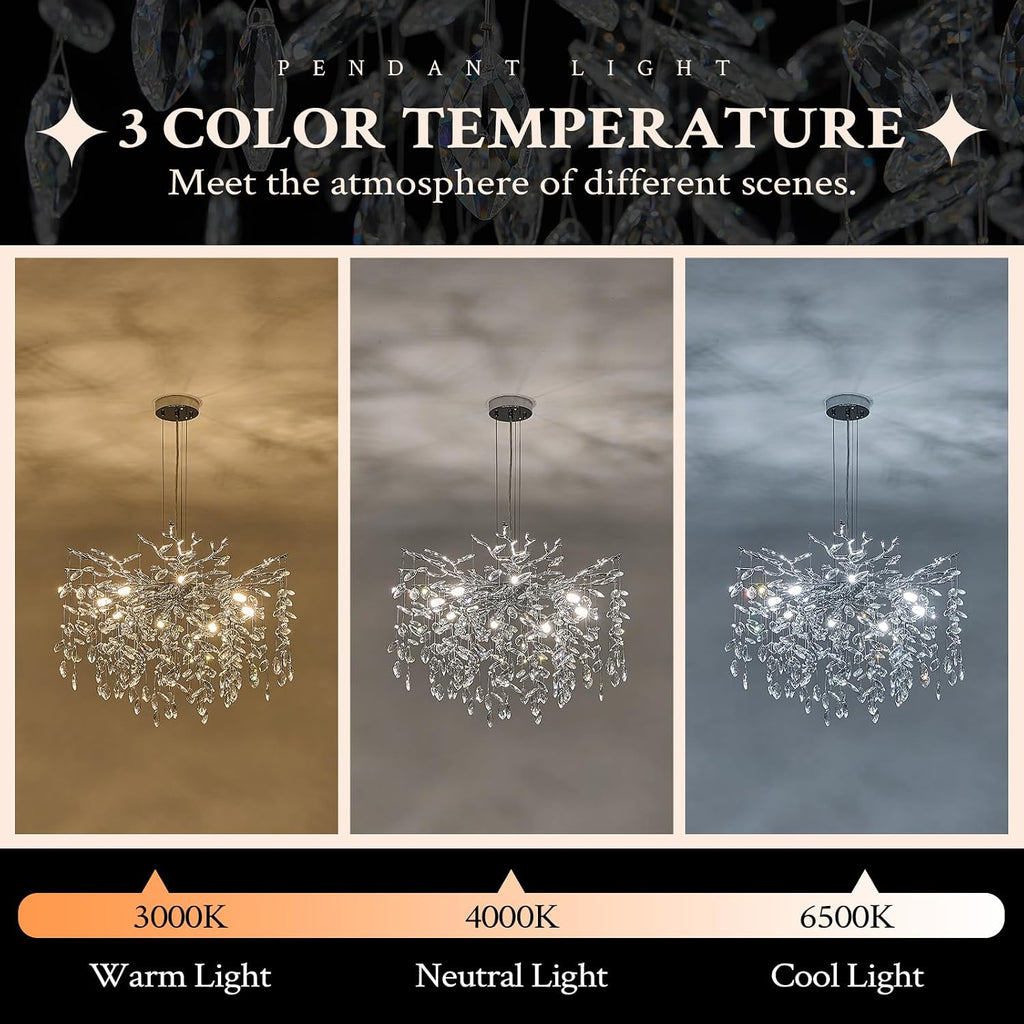 Modern Contemporary Chandelier Lighting Fixture | Elegant Ceiling Pendant Light for Living Room, Dining Room, Bedroom & Home Interior Décor