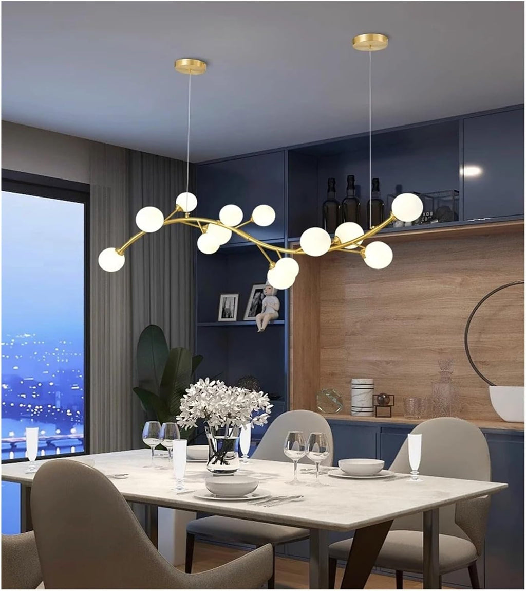 Modern Pendant Ceiling Light Fixture | Minimalist Hanging Chandelier Lighting for Kitchen Island, Dining Room, Living Room & Home Décor