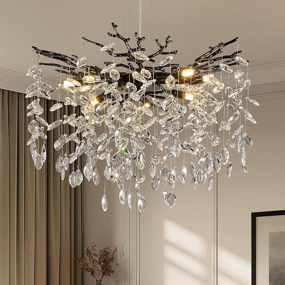 Modern Contemporary Chandelier Lighting Fixture | Elegant Ceiling Pendant Light for Living Room, Dining Room, Bedroom & Home Interior Décor