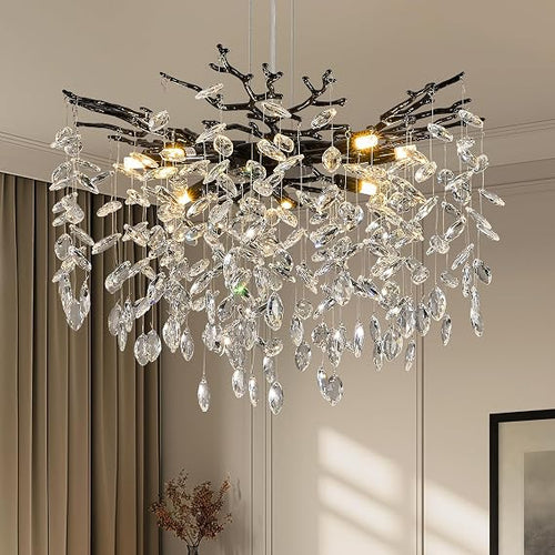 Modern Contemporary Chandelier Lighting Fixture | Elegant Ceiling Pendant Light for Living Room, Dining Room, Bedroom & Home Interior Décor