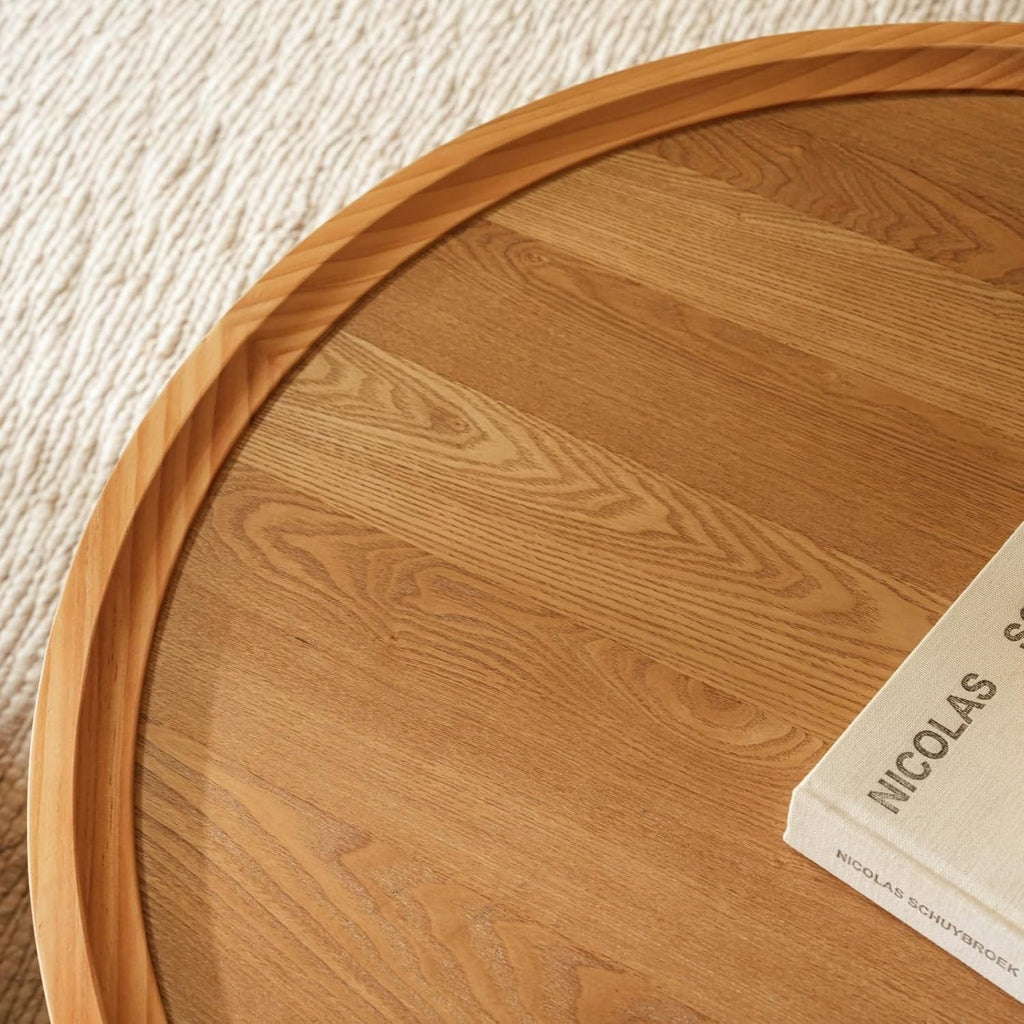 Modern Nesting Coffee Table Set | Minimalist Round Side Tables for Living Room, Bedroom & Small Space Home Décor Furniture