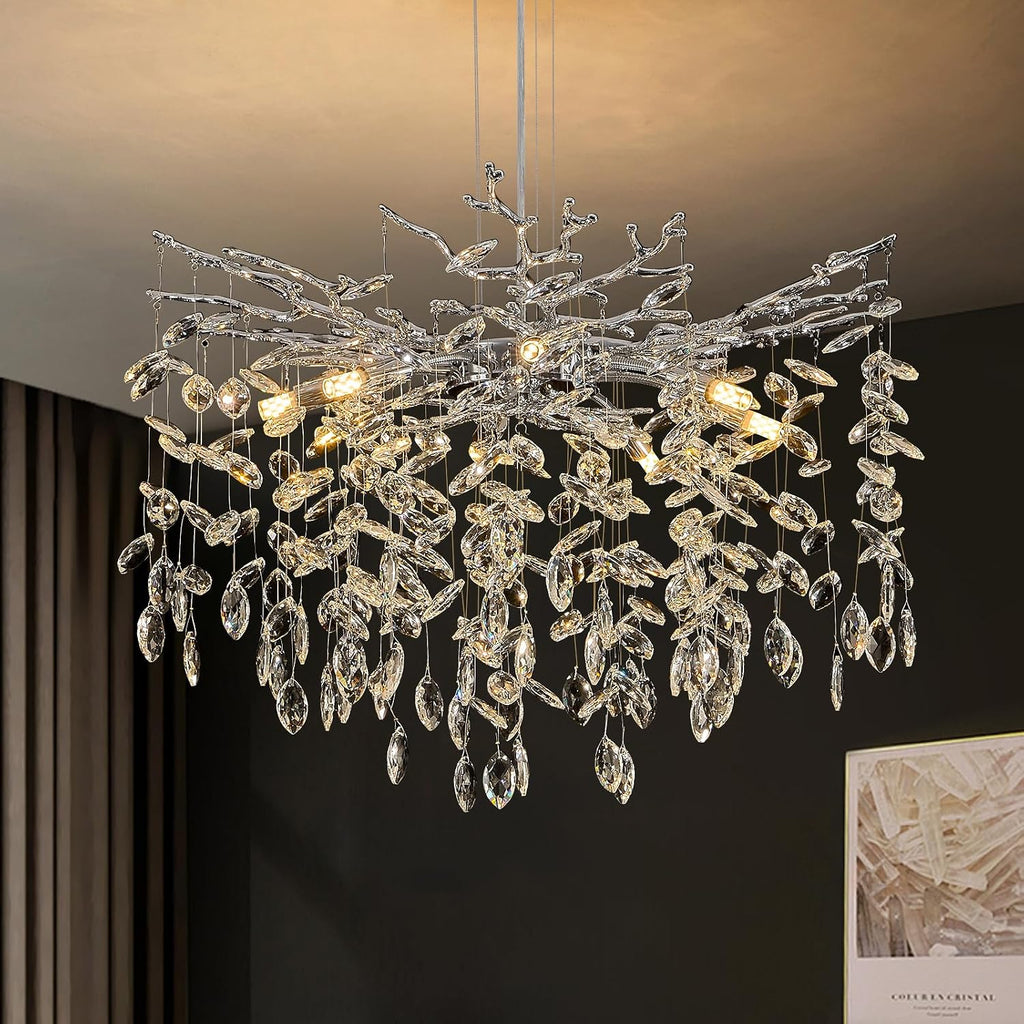 Modern Contemporary Chandelier Lighting Fixture | Elegant Ceiling Pendant Light for Living Room, Dining Room, Bedroom & Home Interior Décor